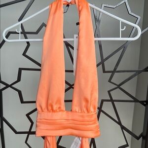 Orange Halter Top